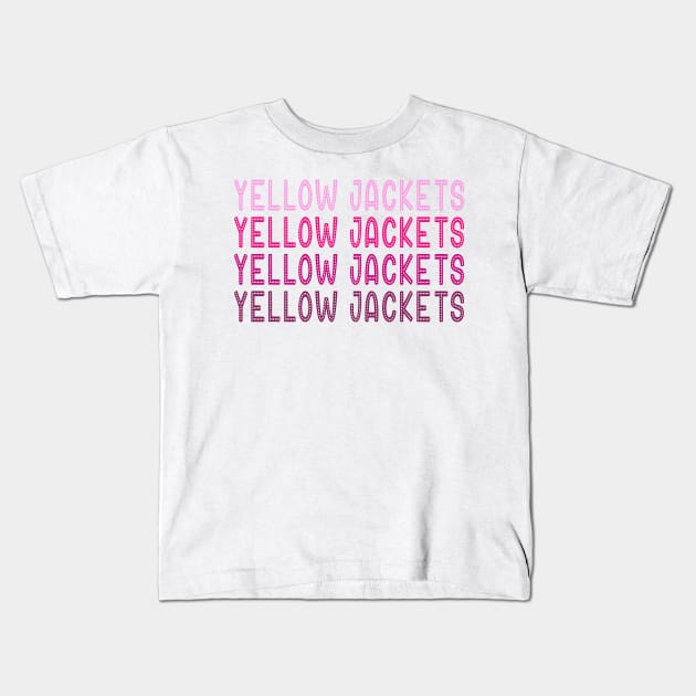 Yellow Jackets In Lights Kids T-Shirt by UnionYellowJackets